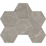 Мозаика BR03 Bernini Hexagon Grey Мозаика полированная 25×28,5 Mosaic/BR03_PS/25×28,5/Hexagon