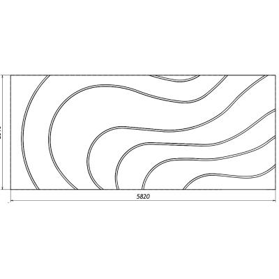 Стеновые 3D панели Zaha Flow Curl Rifinitura